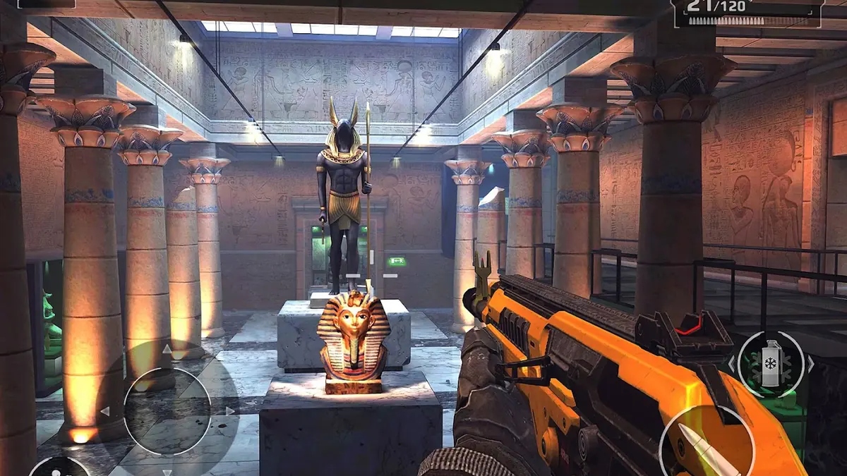 Weapon view in a Modern Combat 5 mission