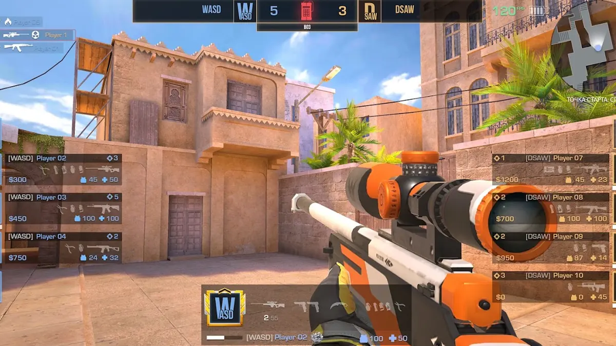 Weapon selection screen in Standoff 2